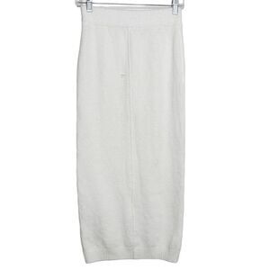 Missguided Tall Midi Knit Skirt White Size 2/4 TALL